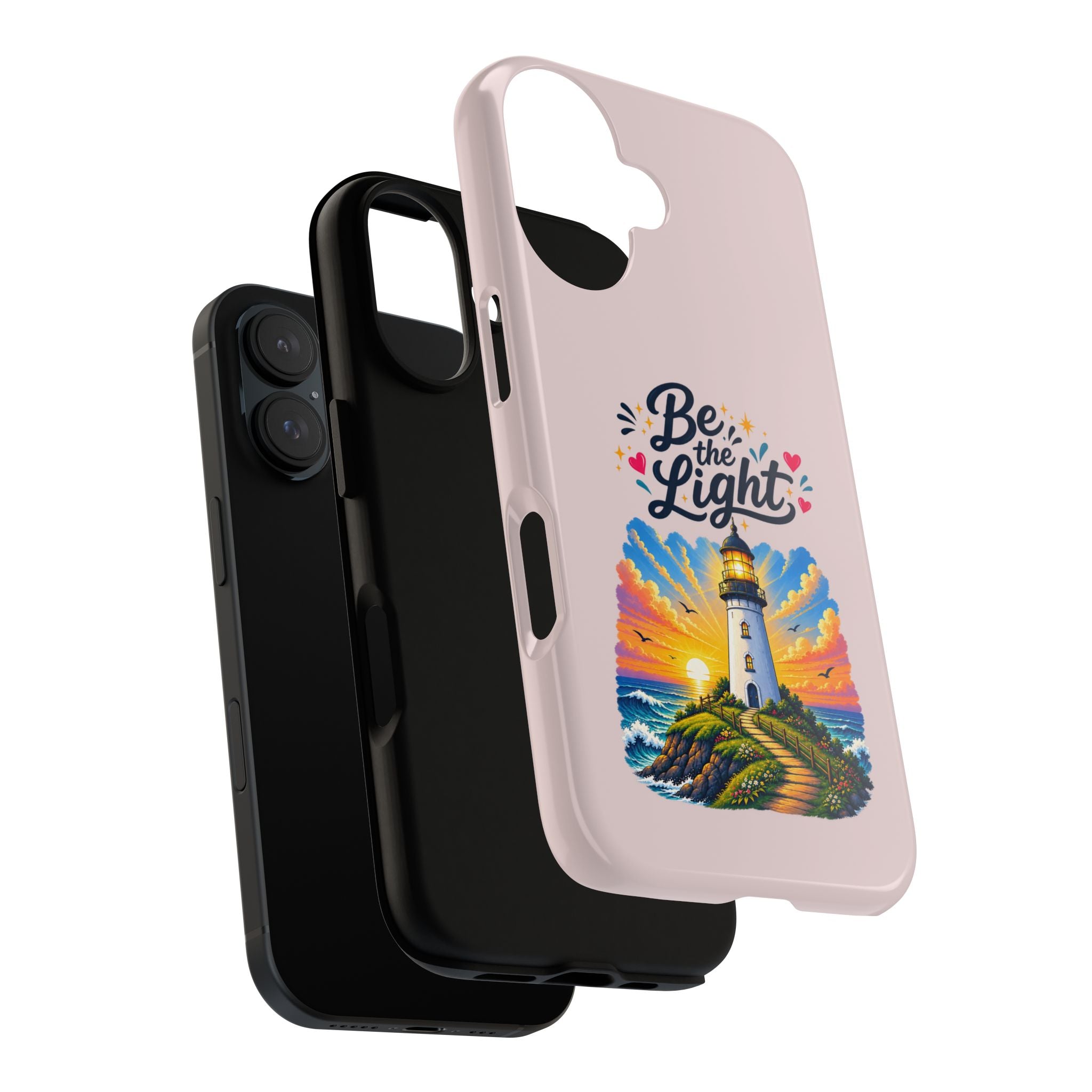 Pink Be the Light iPhone Case | Inspirational Phone Case | Positive Empowerment Gift for Girls & Women