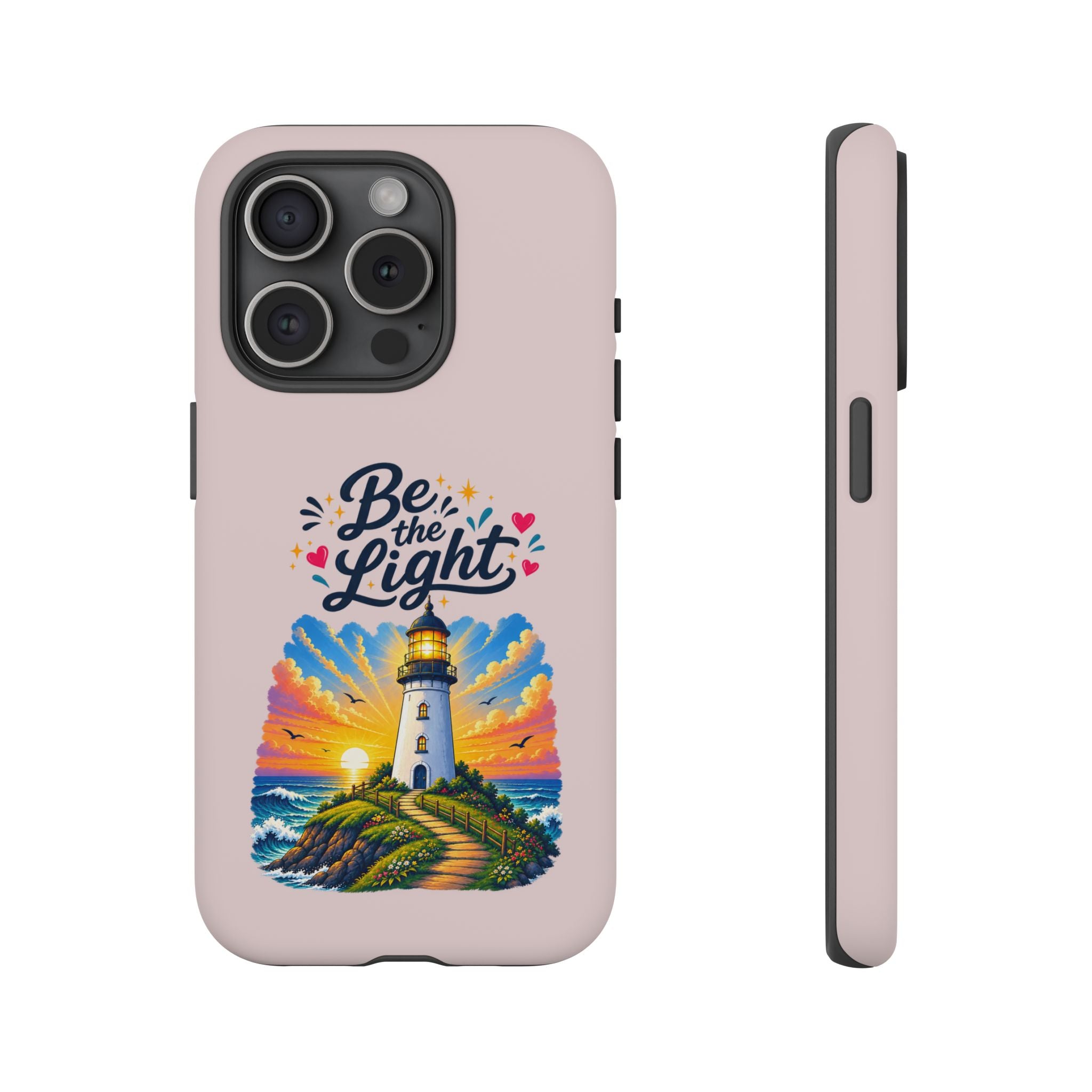 Pink Be the Light iPhone Case | Inspirational Phone Case | Positive Empowerment Gift for Girls & Women