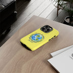 Yellow Change the World Not Your Body iPhone Case | Girls Empowerment Phone Case | You Are Enough Body Positive Case