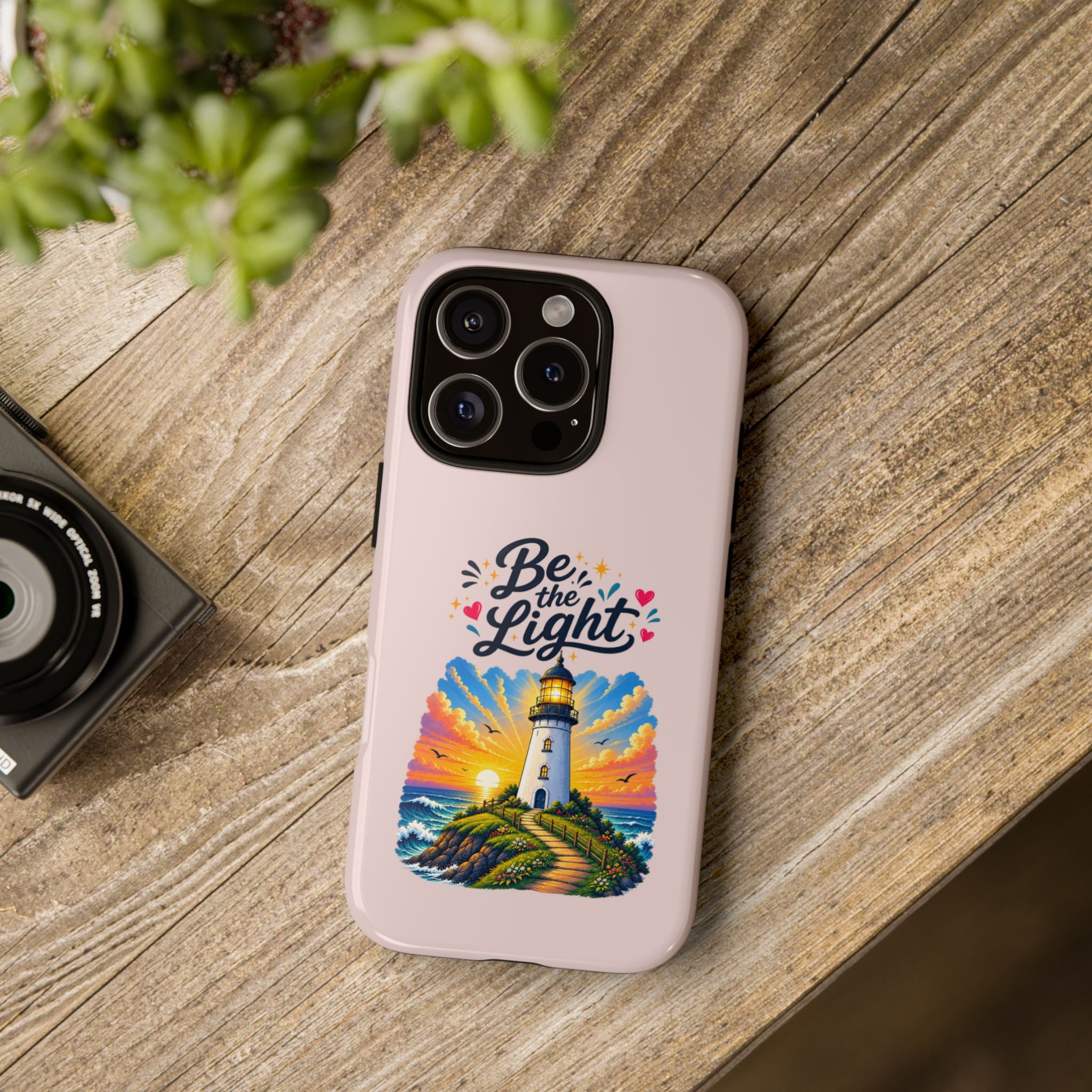 Pink Be the Light iPhone Case | Inspirational Phone Case | Positive Empowerment Gift for Girls & Women