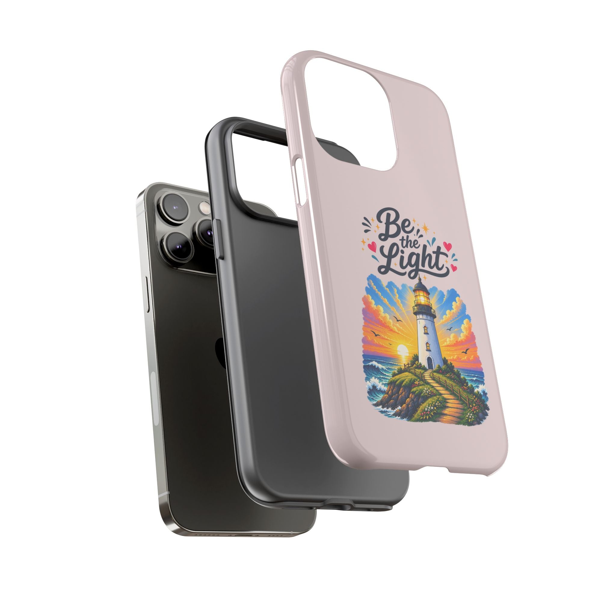 Pink Be the Light iPhone Case | Inspirational Phone Case | Positive Empowerment Gift for Girls & Women