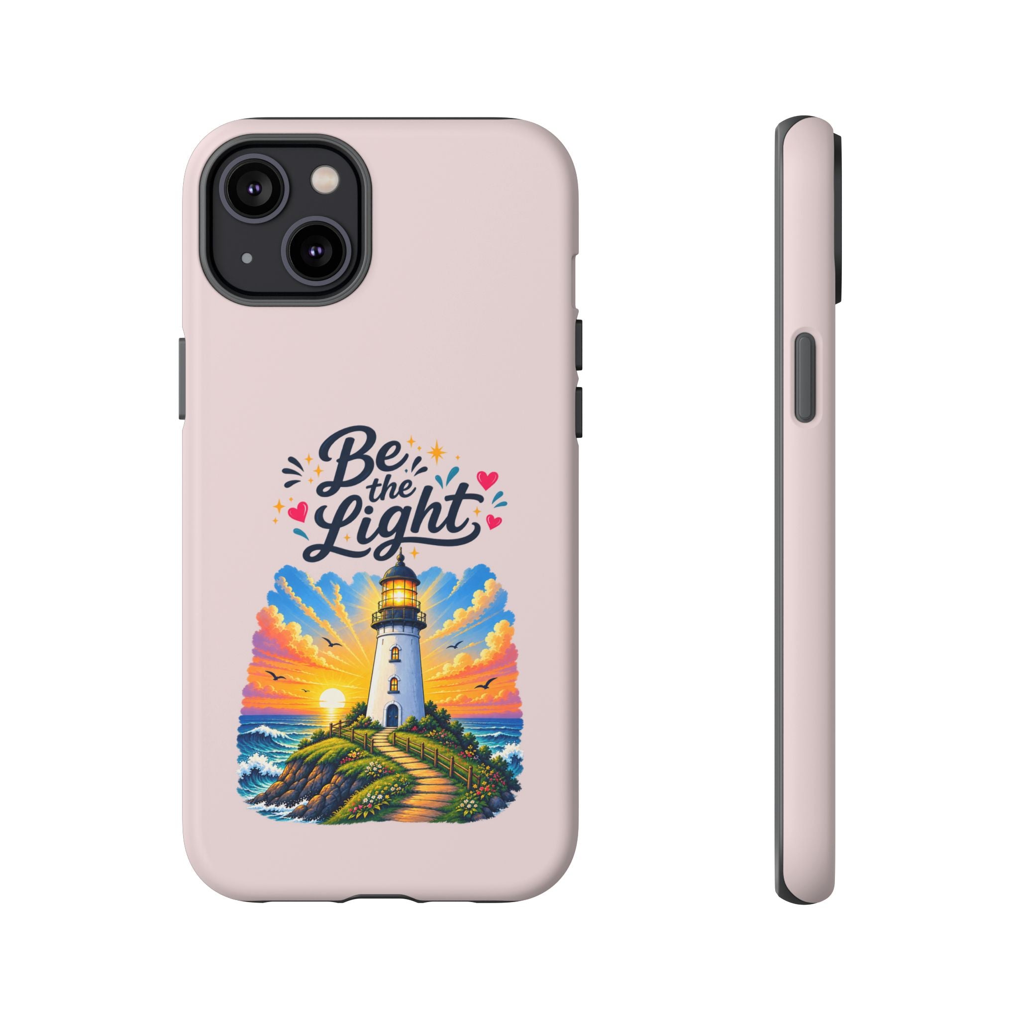 Pink Be the Light iPhone Case | Inspirational Phone Case | Positive Empowerment Gift for Girls & Women
