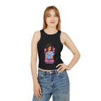 Nurse Graphic Tank Top — "I Listen to Hearts" Micro Rib Racer Tank