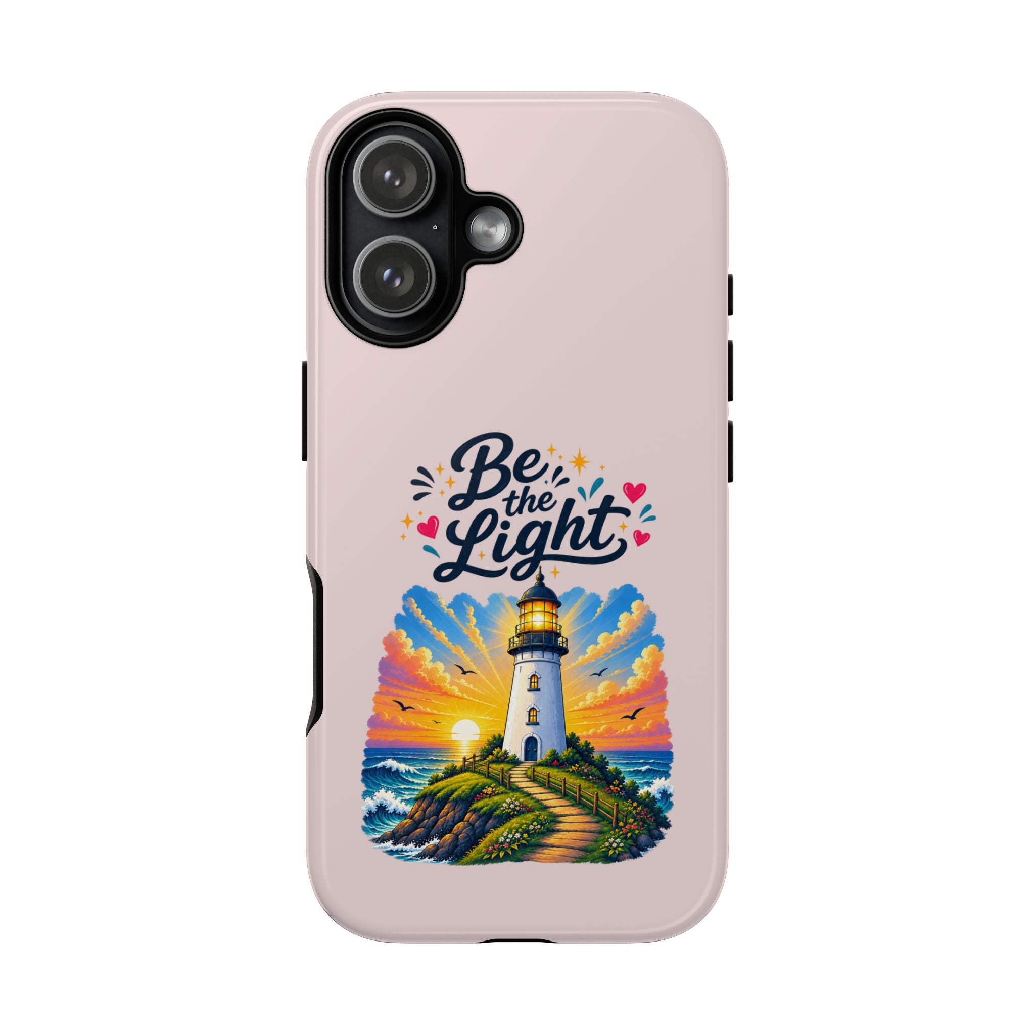 Pink Be the Light iPhone Case | Inspirational Phone Case | Positive Empowerment Gift for Girls & Women
