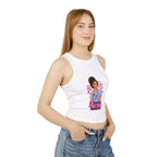 Nurse Graphic Tank Top — "I Listen to Hearts" Micro Rib Racer Tank