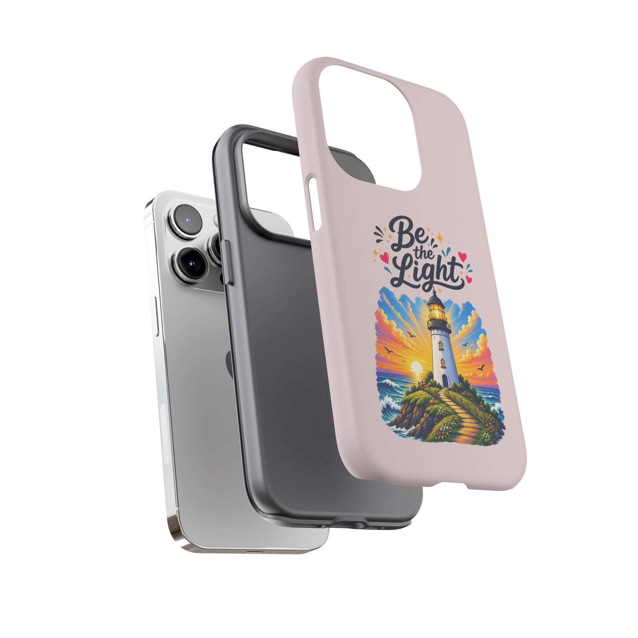 Pink Be the Light iPhone Case | Inspirational Phone Case | Positive Empowerment Gift for Girls & Women