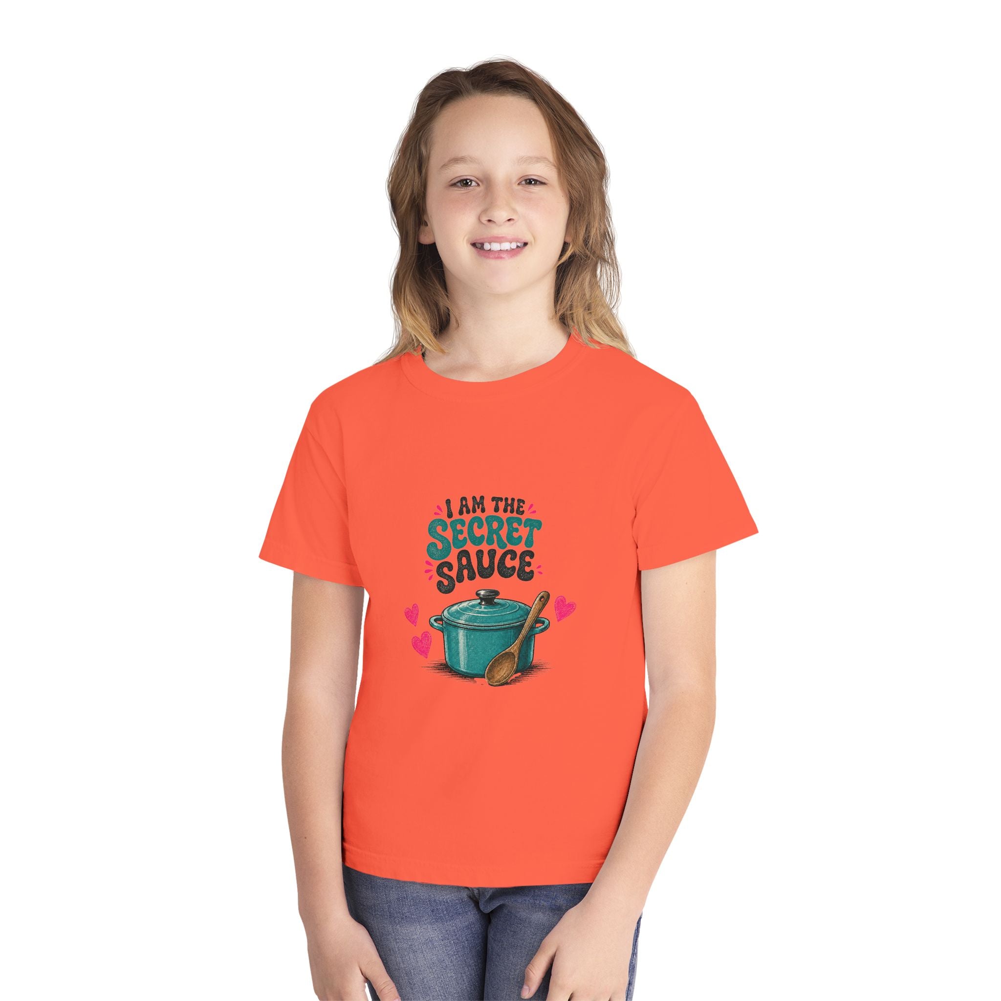Youth Tee – “I Am The Secret Sauce” Cute Cooking Pot Graphic