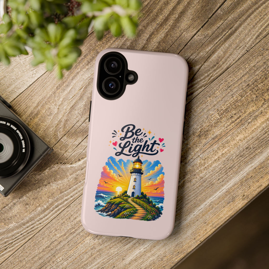 Pink Be the Light iPhone Case | Inspirational Phone Case | Positive Empowerment Gift for Girls & Women