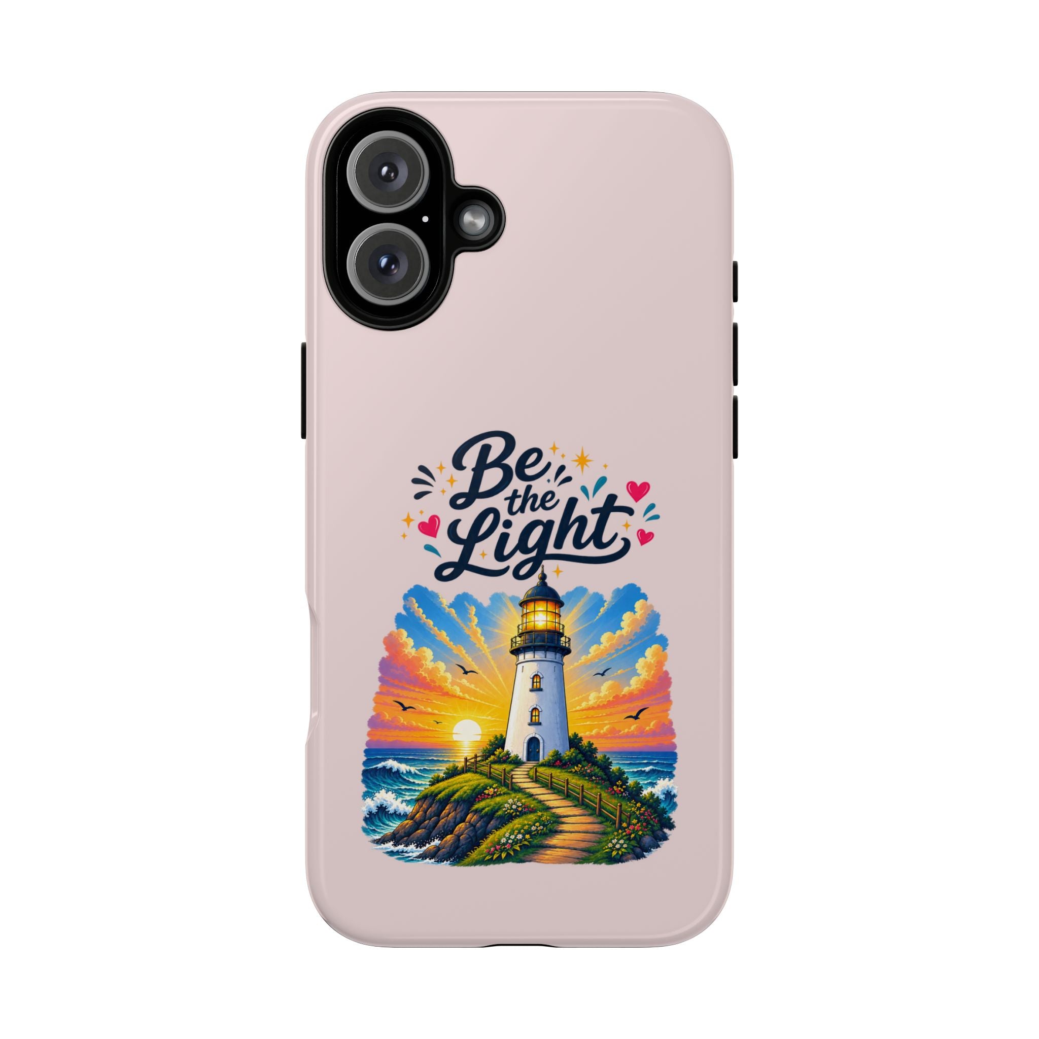 Pink Be the Light iPhone Case | Inspirational Phone Case | Positive Empowerment Gift for Girls & Women