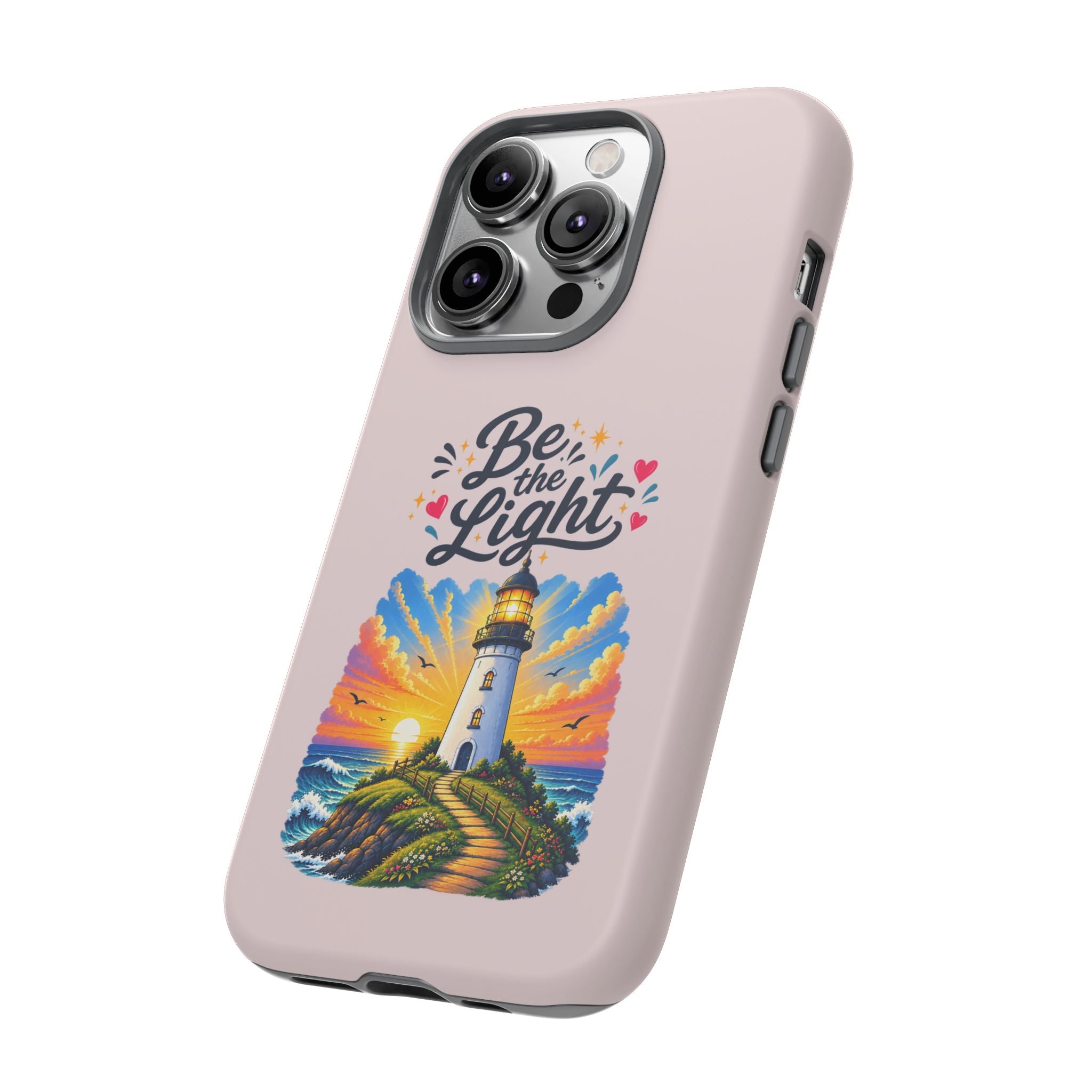 Pink Be the Light iPhone Case | Inspirational Phone Case | Positive Empowerment Gift for Girls & Women