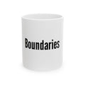 Boundaries Ceramic Mug — Minimalist Self-Care Coffee Cup (11oz, 15oz)