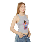 Nurse Graphic Tank Top — "I Listen to Hearts" Micro Rib Racer Tank