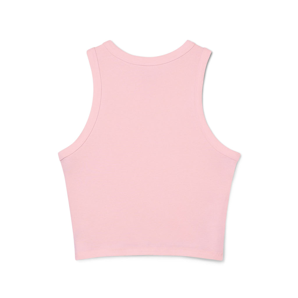 Nurse Graphic Tank Top — "I Listen to Hearts" Micro Rib Racer Tank