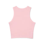 Nurse Graphic Tank Top — "I Listen to Hearts" Micro Rib Racer Tank