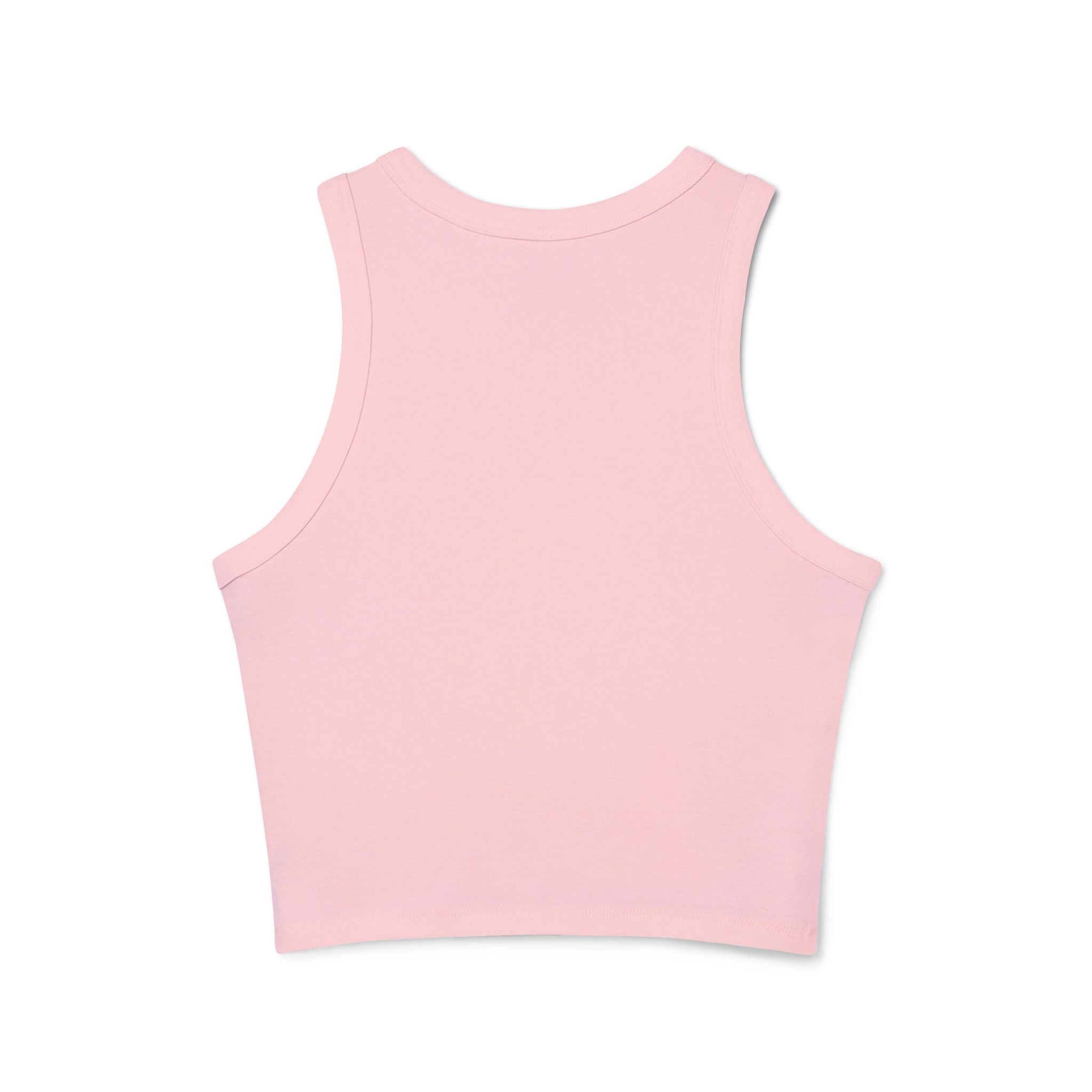 Nurse Graphic Tank Top — "I Listen to Hearts" Micro Rib Racer Tank