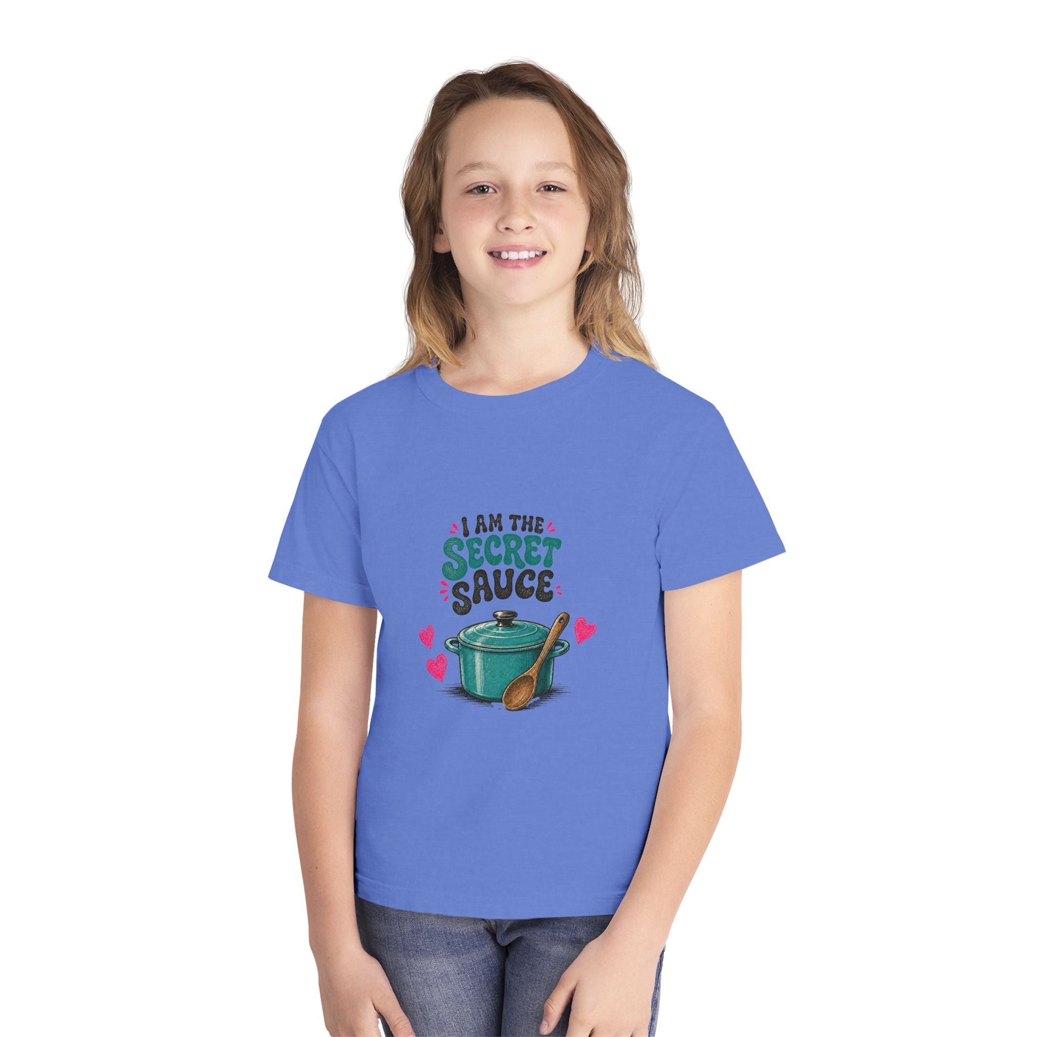 Youth Tee – “I Am The Secret Sauce” Cute Cooking Pot Graphic