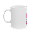 Nurse Ceramic Mug – “I Listen to Hearts” Cute Scrub RN Coffee Cup