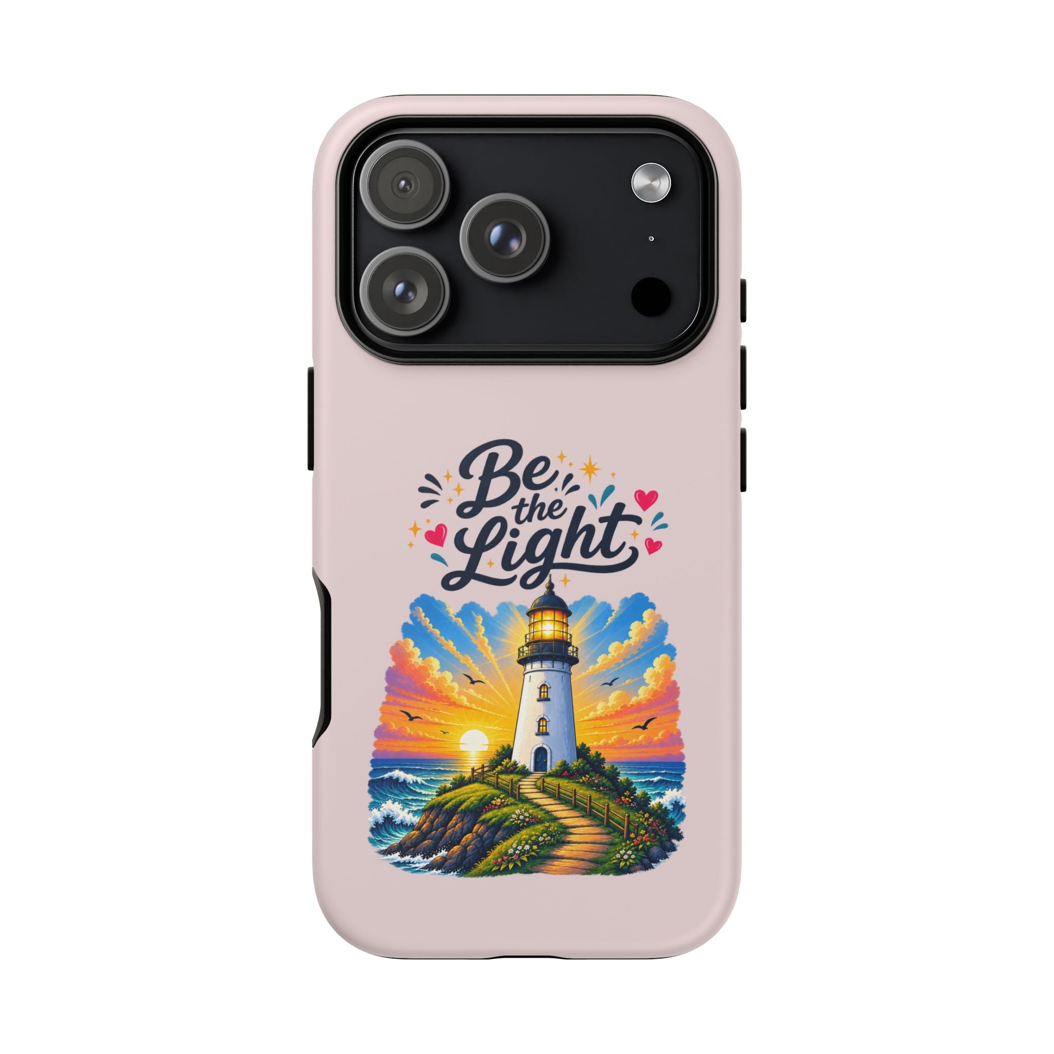 Pink Be the Light iPhone Case | Inspirational Phone Case | Positive Empowerment Gift for Girls & Women