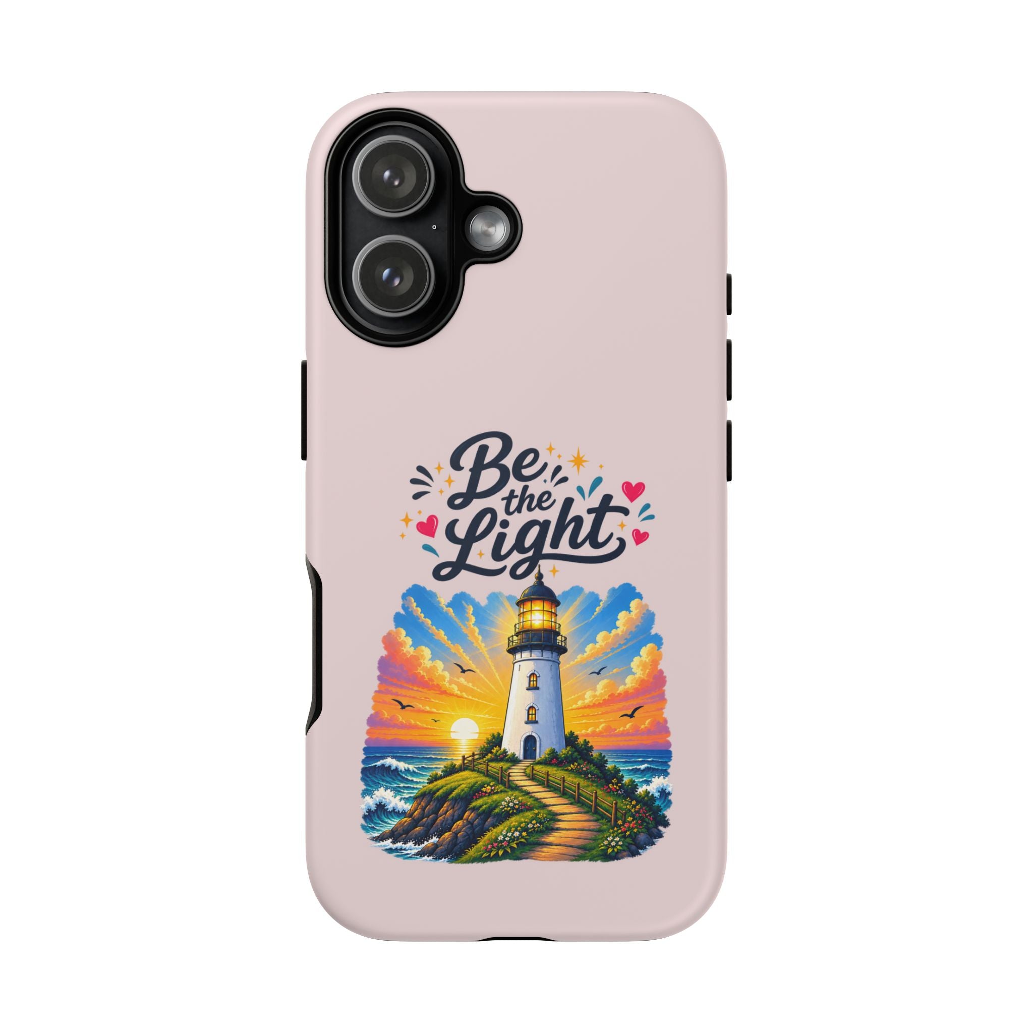 Pink Be the Light iPhone Case | Inspirational Phone Case | Positive Empowerment Gift for Girls & Women