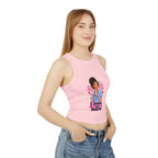 Nurse Graphic Tank Top — "I Listen to Hearts" Micro Rib Racer Tank