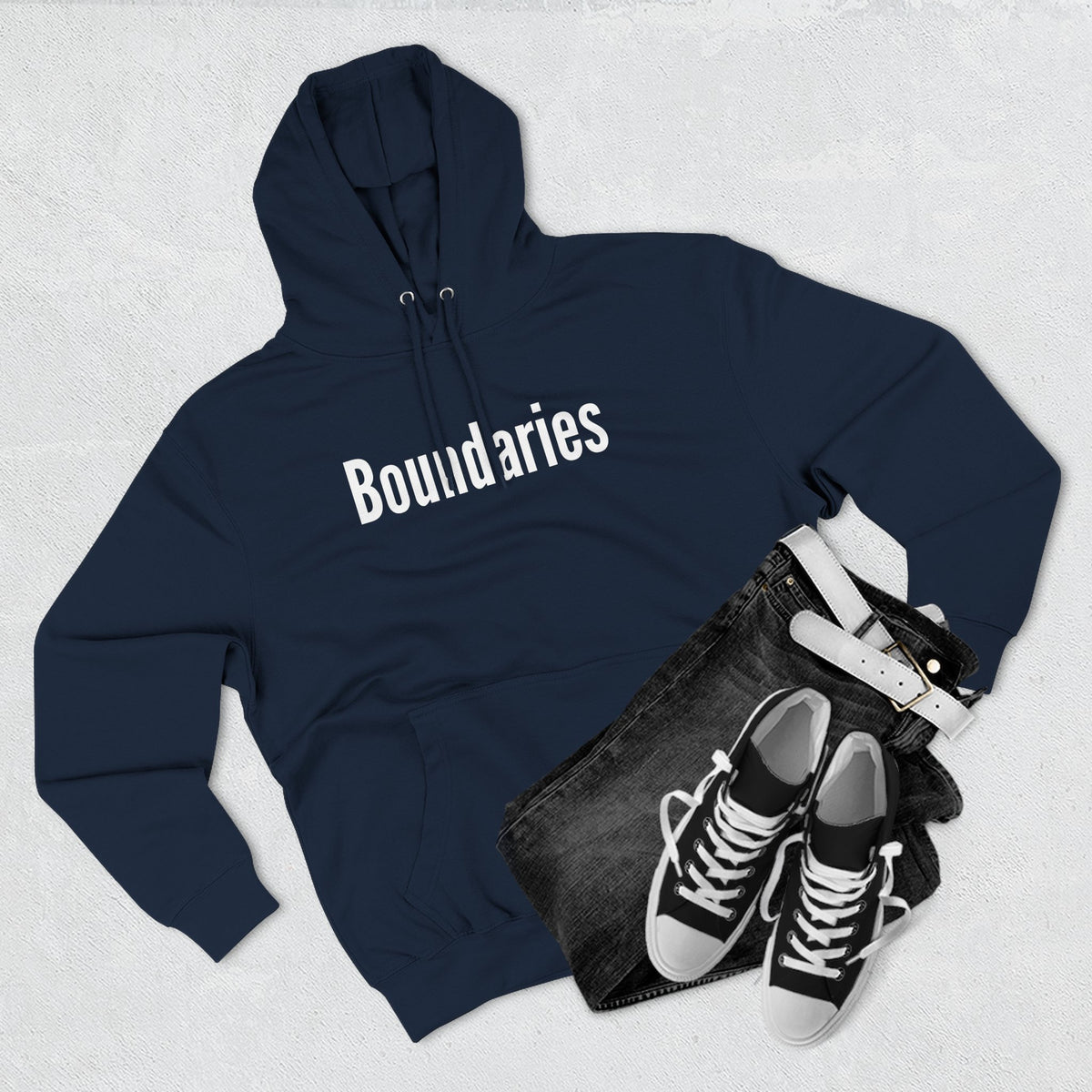 Boundaries Hoodie — Minimalist Self-Care Statement Sweatshirt