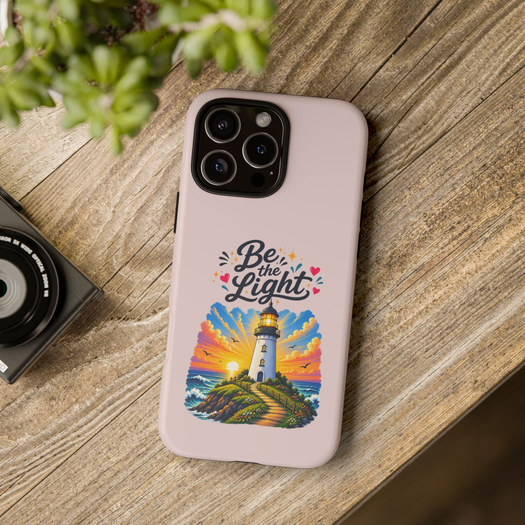 Pink Be the Light iPhone Case | Inspirational Phone Case | Positive Empowerment Gift for Girls & Women
