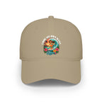 Low Profile Baseball Cap — "I Ride My Own Wave" Surfing Mermaid Hat