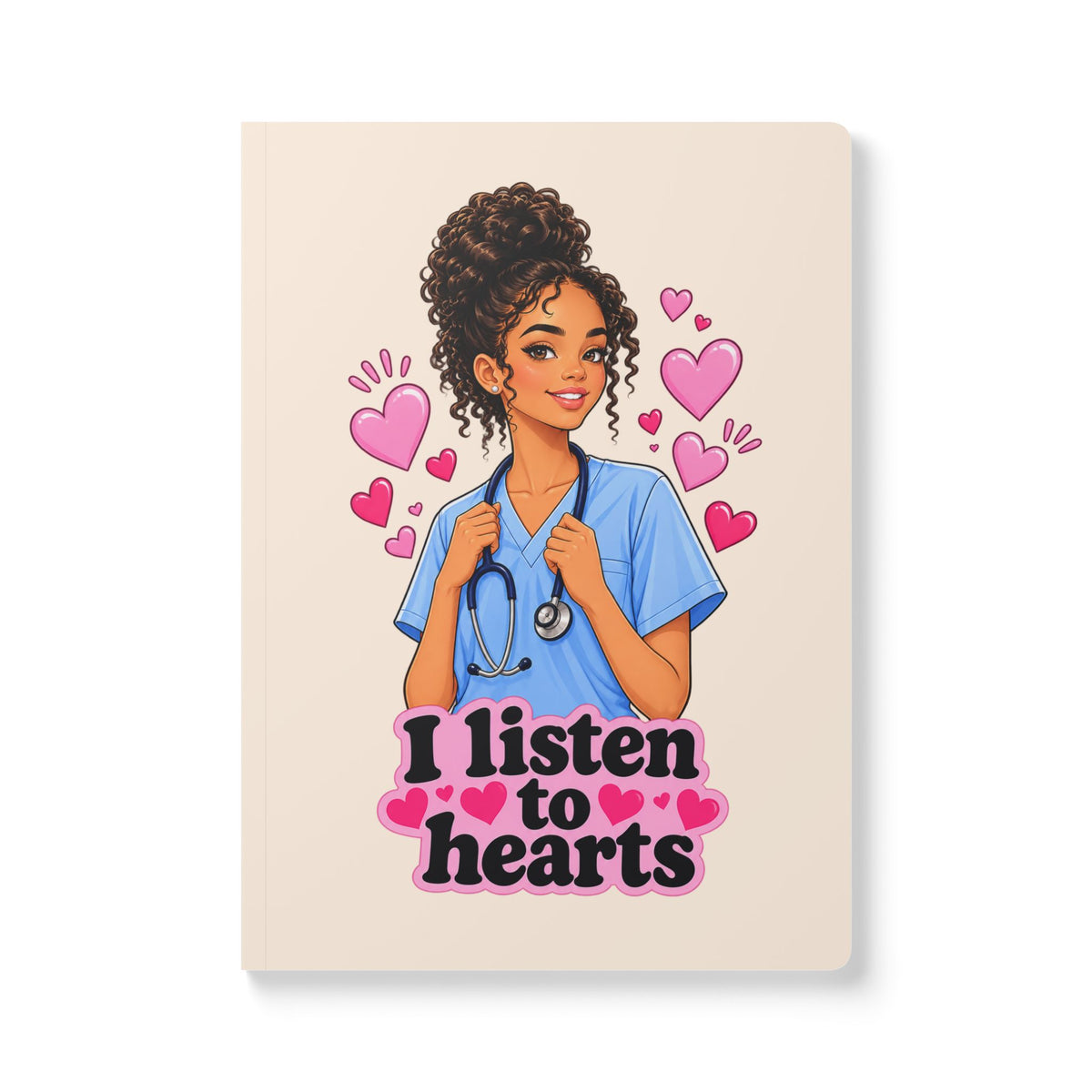 I Listen to Hearts Yellow | Empower Girls Journal | Inspirational Notebook for Girls