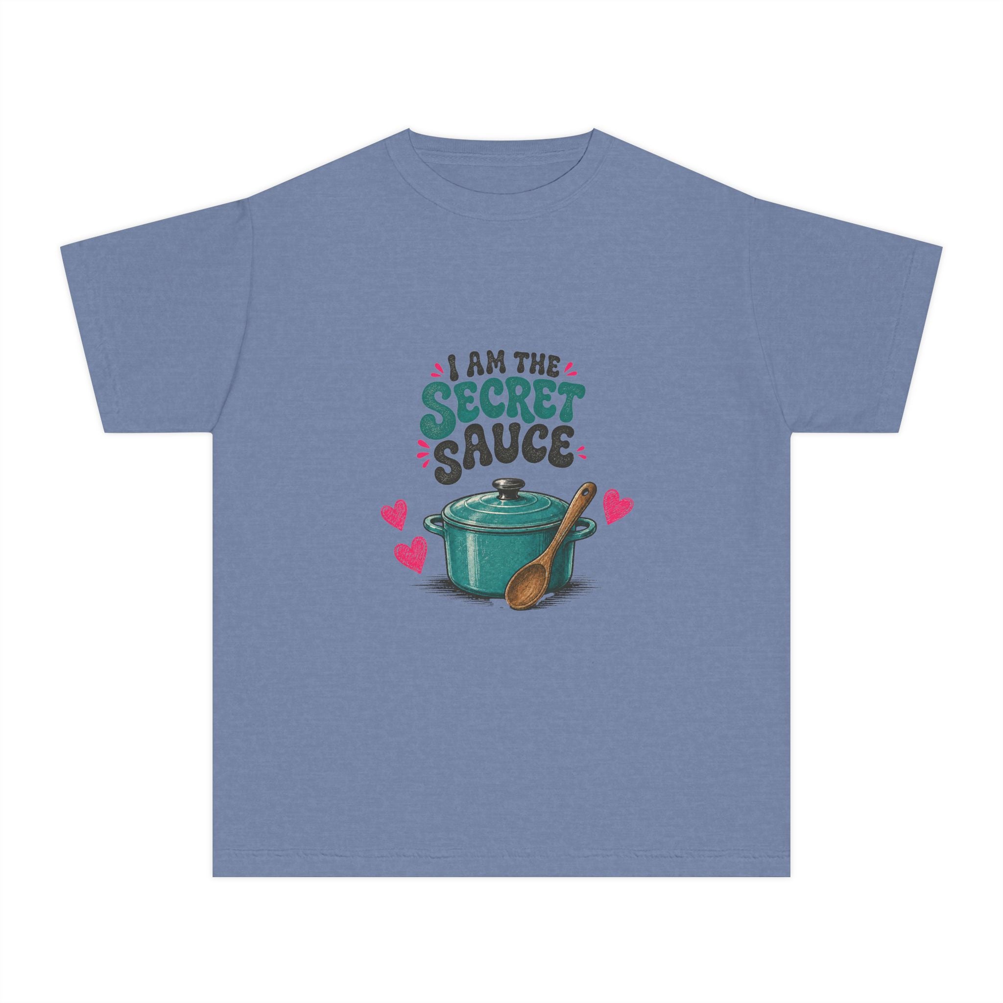 Youth Tee – “I Am The Secret Sauce” Cute Cooking Pot Graphic