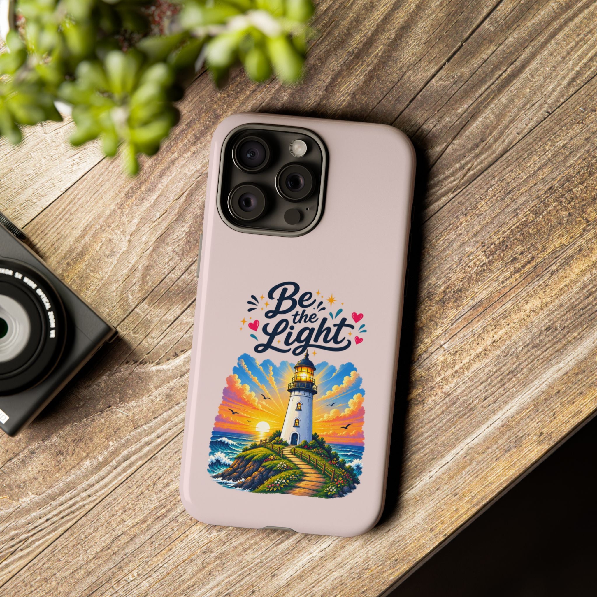 Pink Be the Light iPhone Case | Inspirational Phone Case | Positive Empowerment Gift for Girls & Women