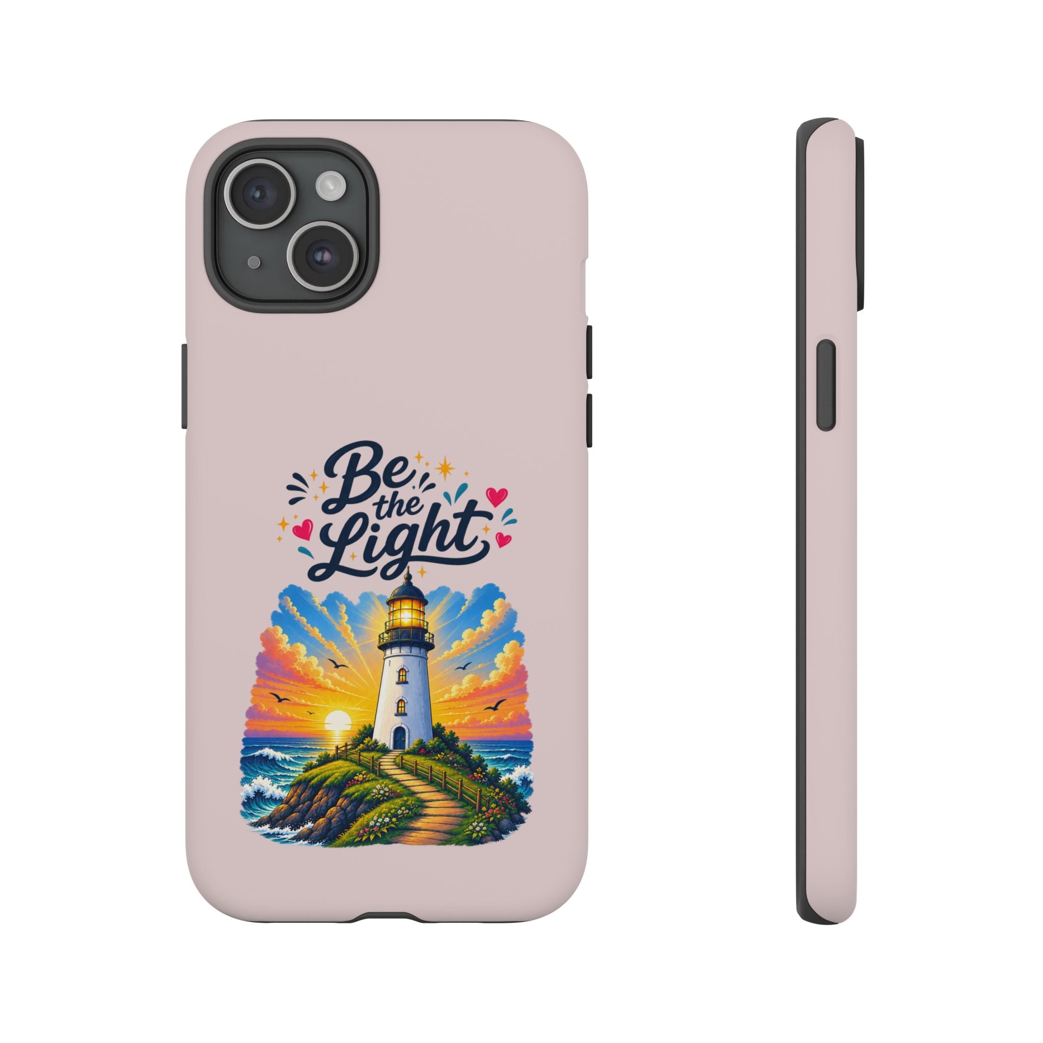 Pink Be the Light iPhone Case | Inspirational Phone Case | Positive Empowerment Gift for Girls & Women