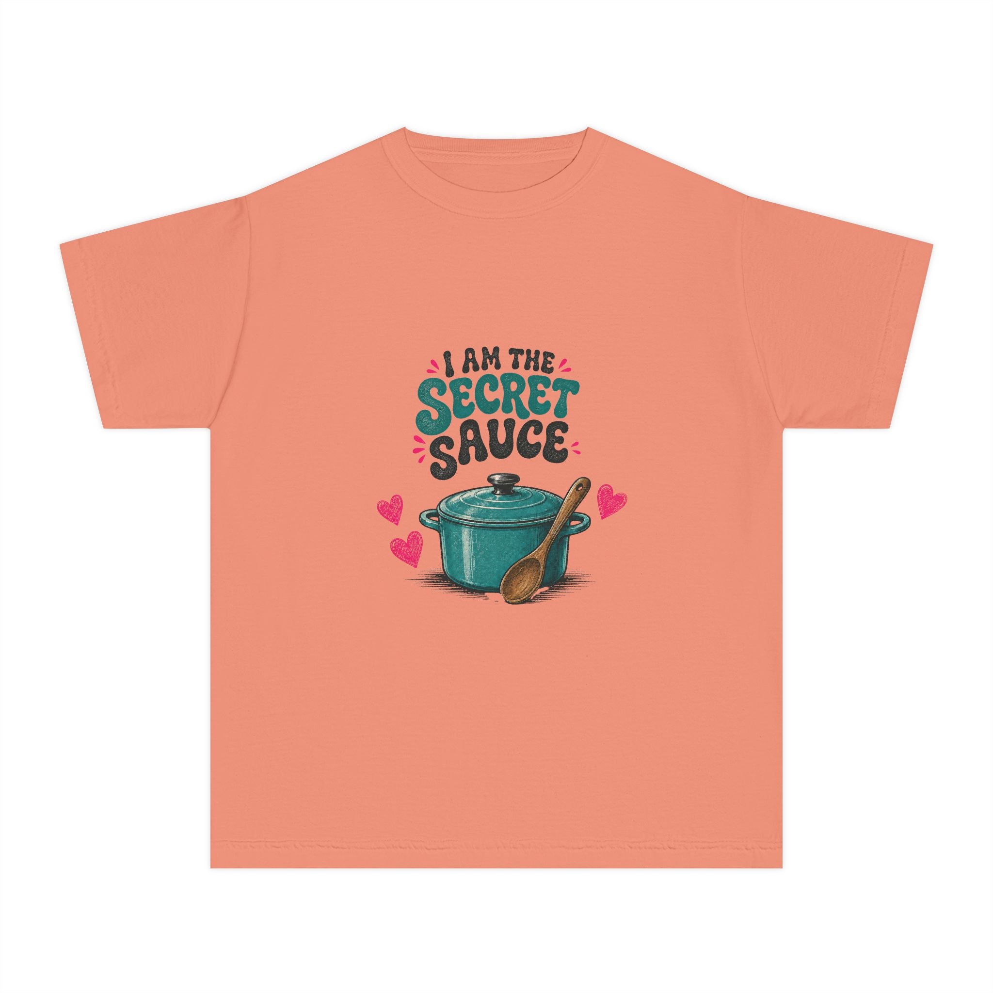Youth Tee – “I Am The Secret Sauce” Cute Cooking Pot Graphic