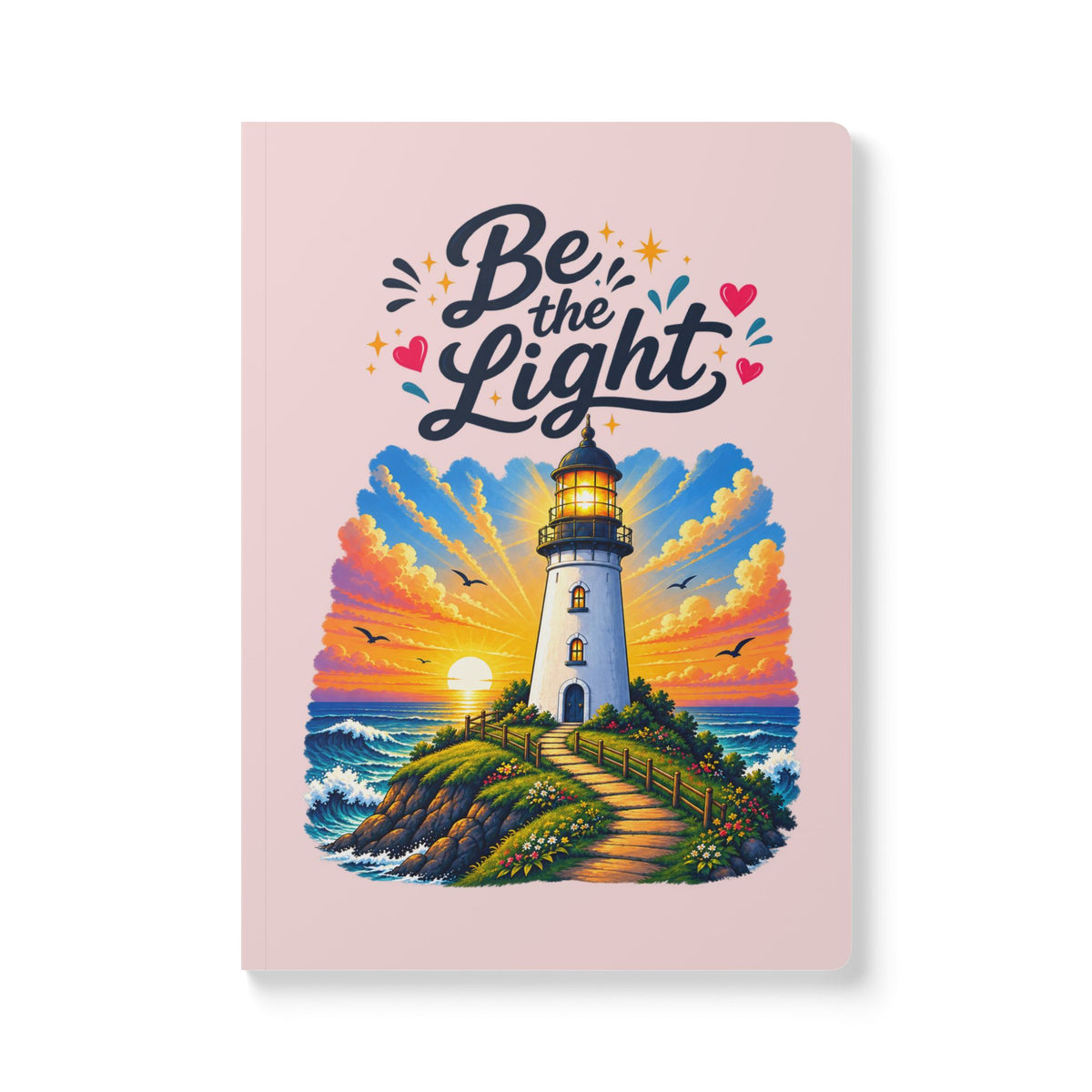 Be the Light | Pink Softcover Journal (with Inside Prints)