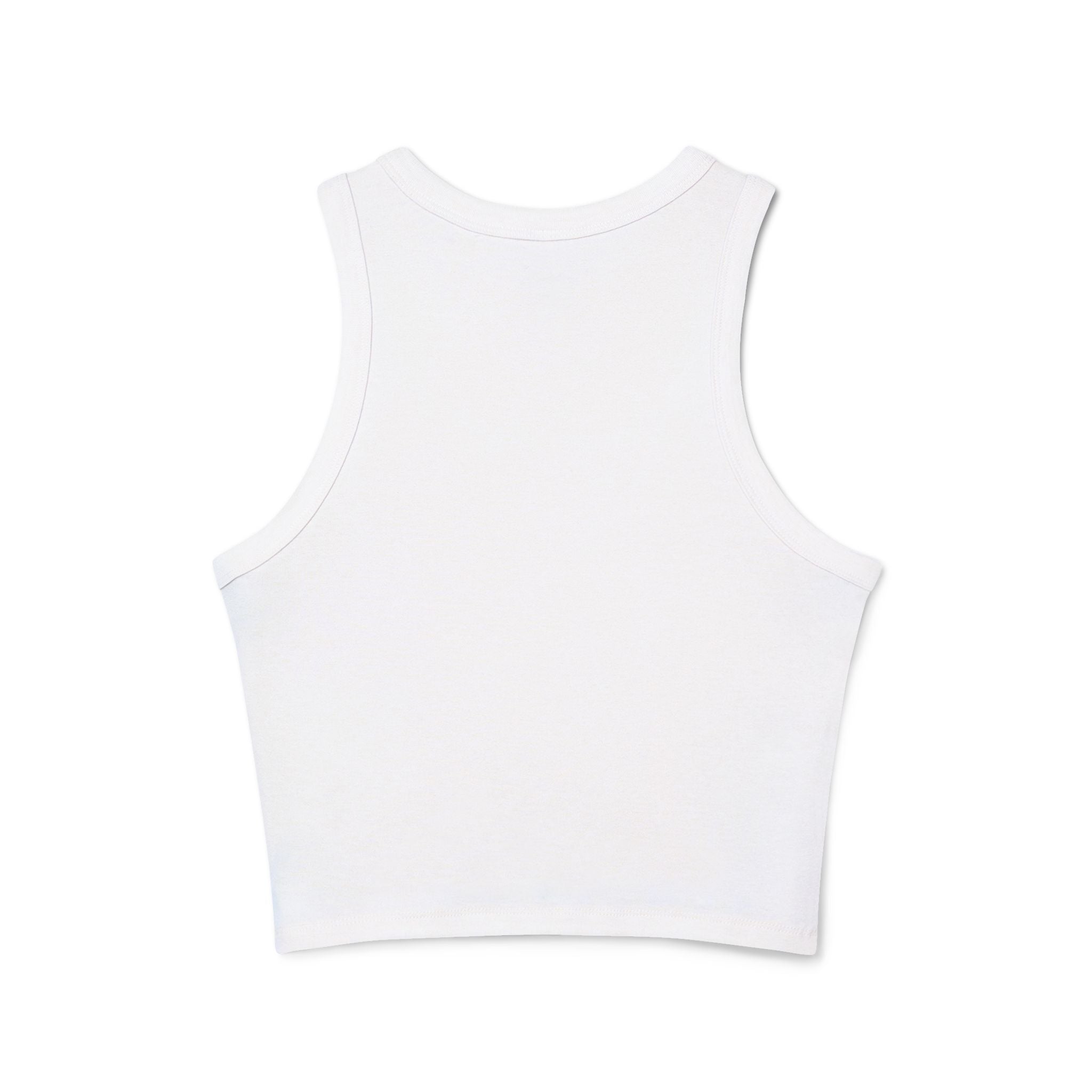 Nurse Graphic Tank Top — "I Listen to Hearts" Micro Rib Racer Tank
