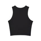 Nurse Graphic Tank Top — "I Listen to Hearts" Micro Rib Racer Tank
