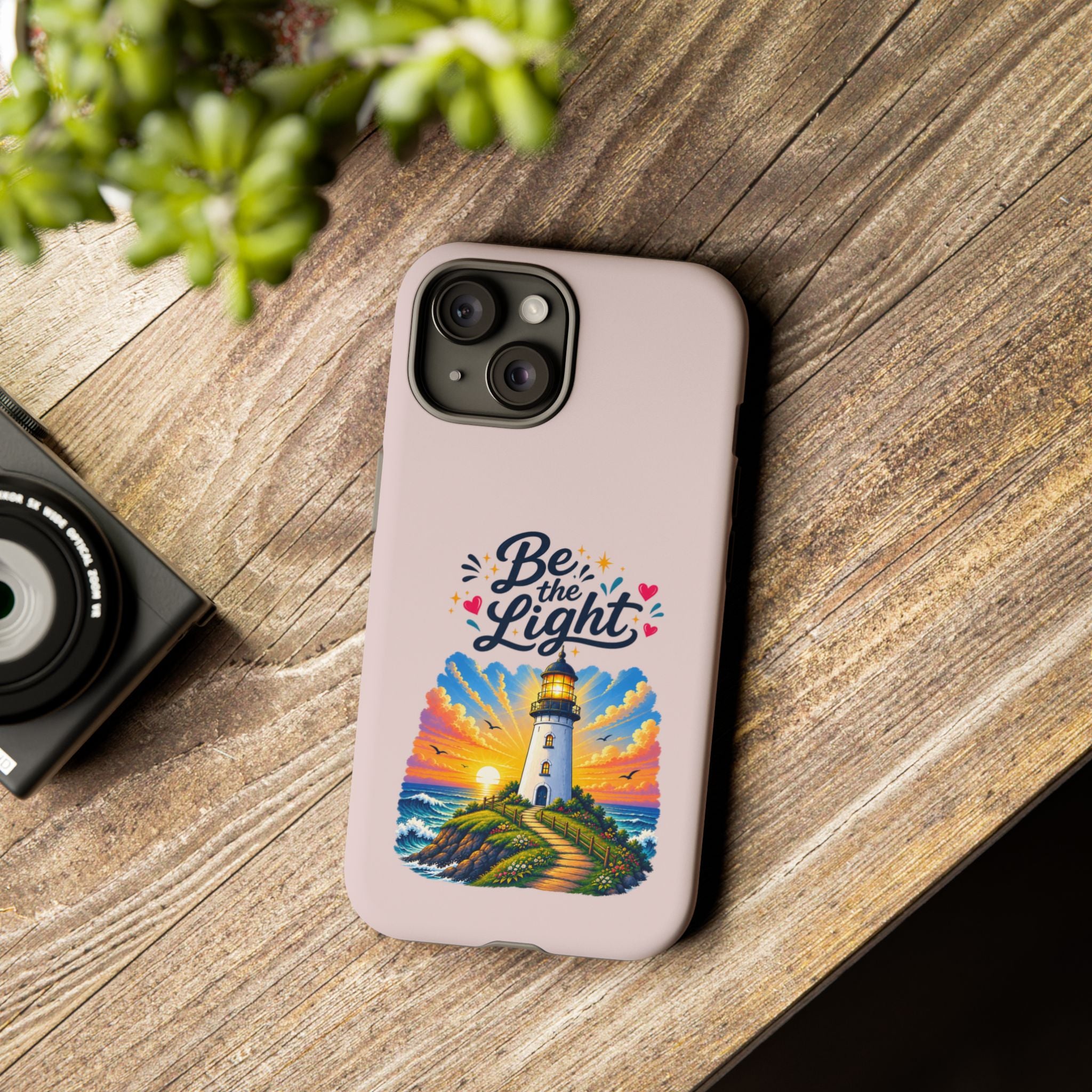 Pink Be the Light iPhone Case | Inspirational Phone Case | Positive Empowerment Gift for Girls & Women