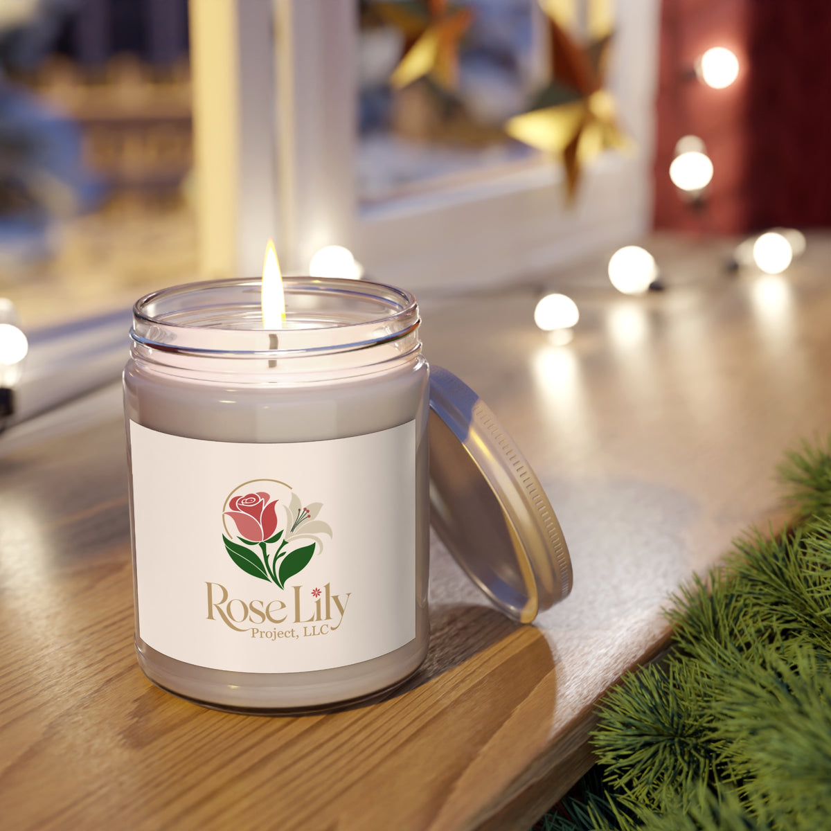 Scented Soy Candles with White Lid, 9oz
