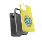 Yellow Change the World Not Your Body iPhone Case | Girls Empowerment Phone Case | You Are Enough Body Positive Case