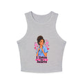 Nurse Graphic Tank Top — "I Listen to Hearts" Micro Rib Racer Tank