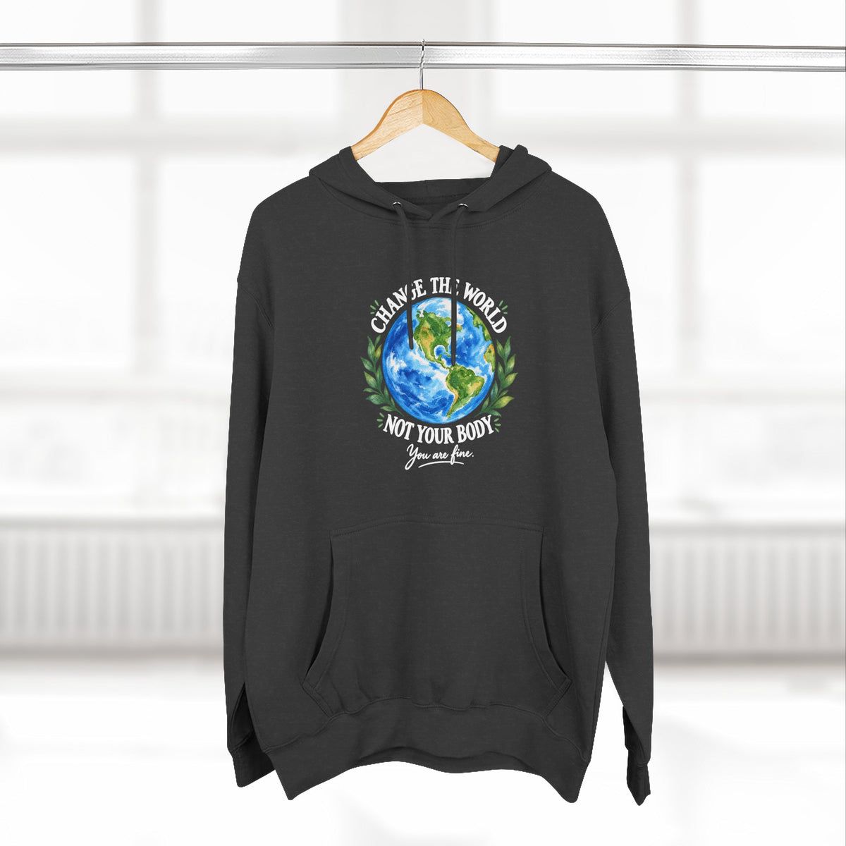 Earth Love Hoodie — Eco-Friendly Globe Graphic Pullover