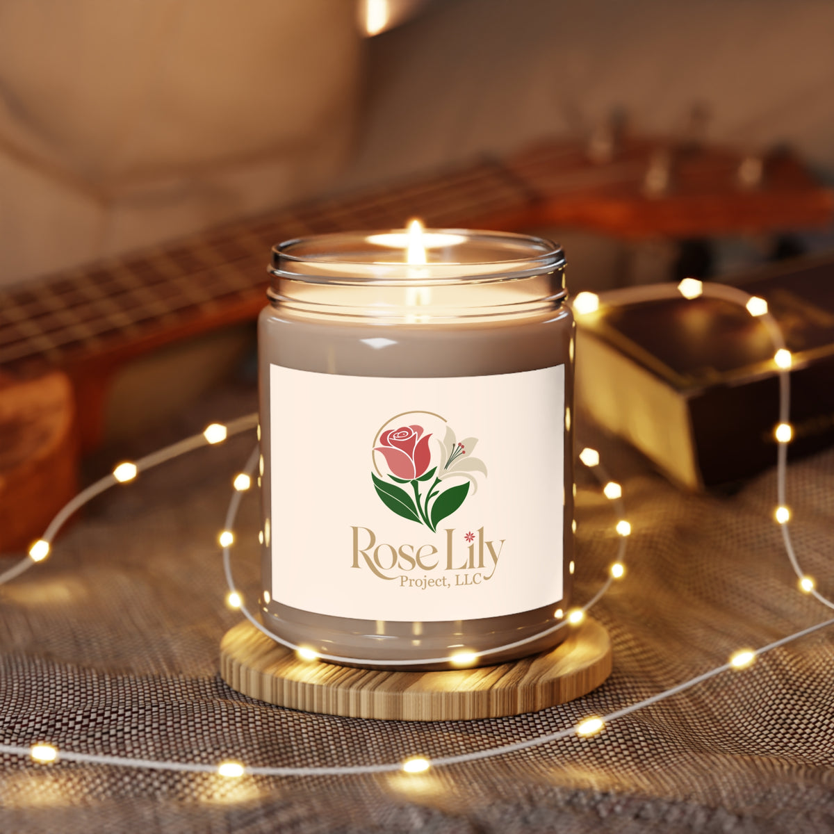 Scented Soy Candles with White Lid, 9oz