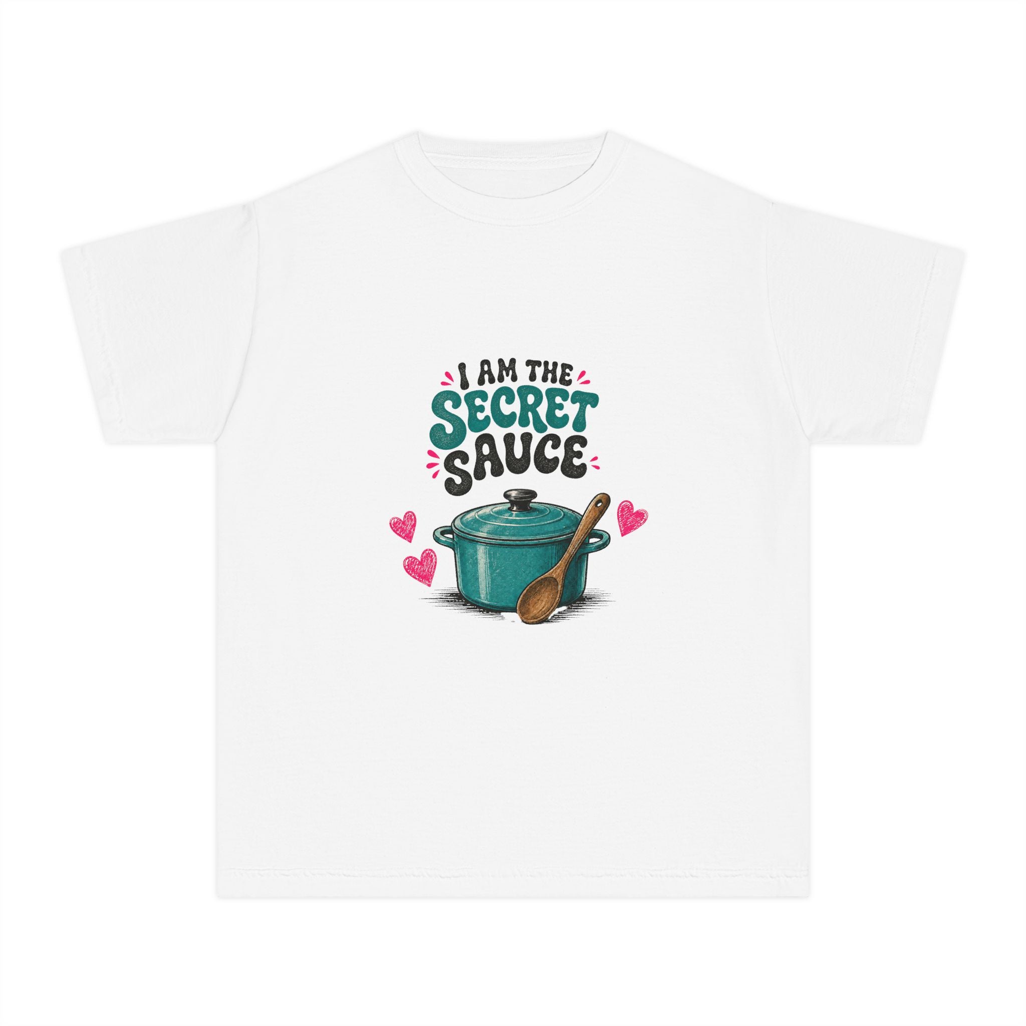 Youth Tee – “I Am The Secret Sauce” Cute Cooking Pot Graphic