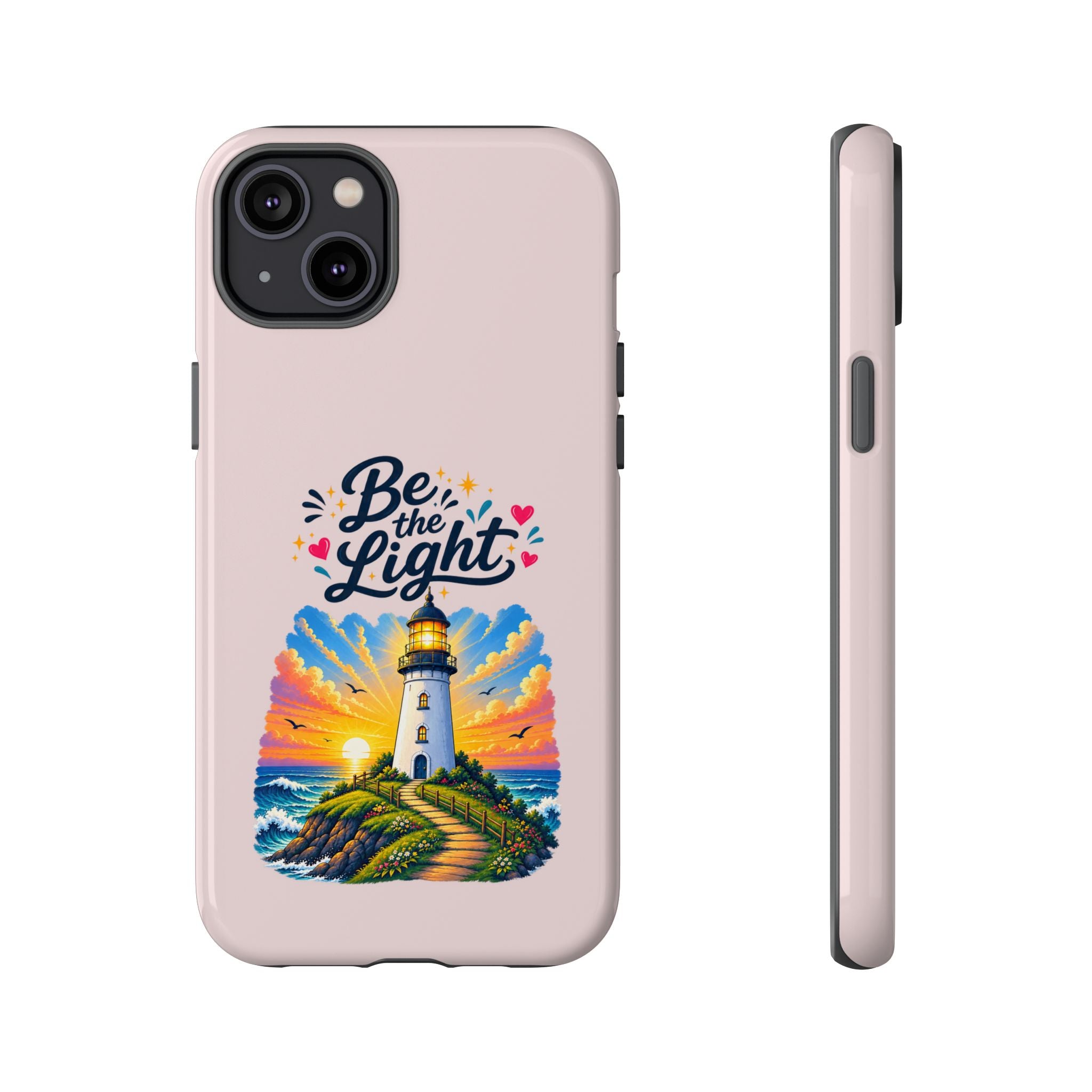 Pink Be the Light iPhone Case | Inspirational Phone Case | Positive Empowerment Gift for Girls & Women