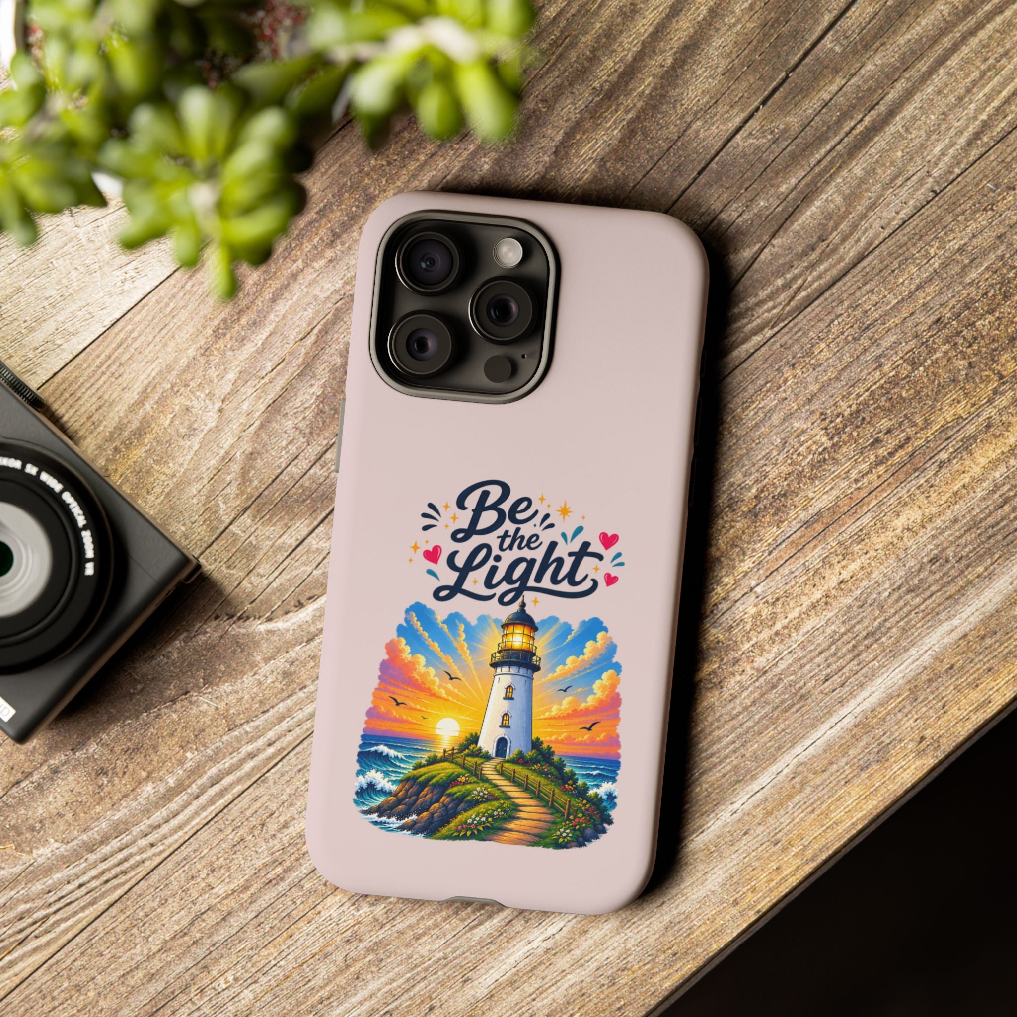 Pink Be the Light iPhone Case | Inspirational Phone Case | Positive Empowerment Gift for Girls & Women