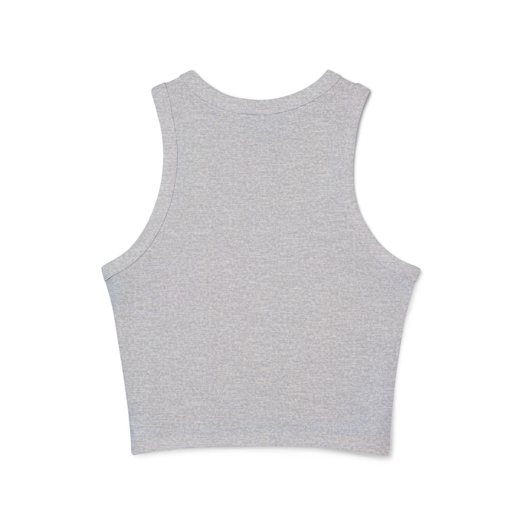 Nurse Graphic Tank Top — "I Listen to Hearts" Micro Rib Racer Tank