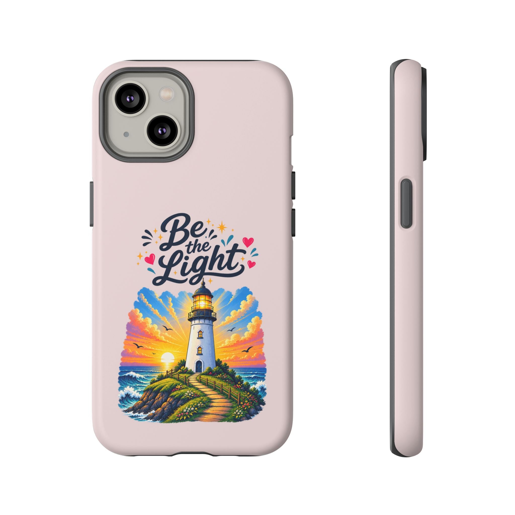 Pink Be the Light iPhone Case | Inspirational Phone Case | Positive Empowerment Gift for Girls & Women