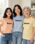 Boundaries Tee - Minimalist Self-Care Statement T-Shirt