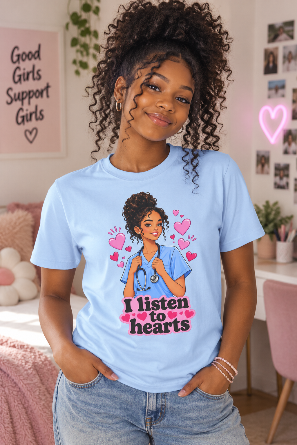 I Listen to Hearts | Empower Girls Tee