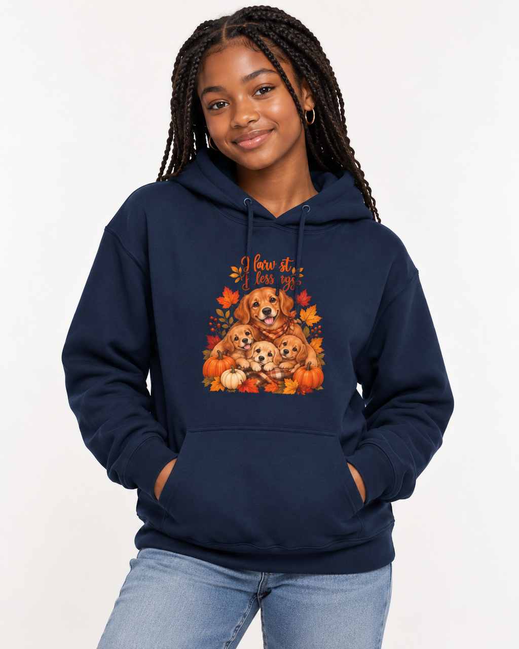Three-Panel Fleece Hoodie