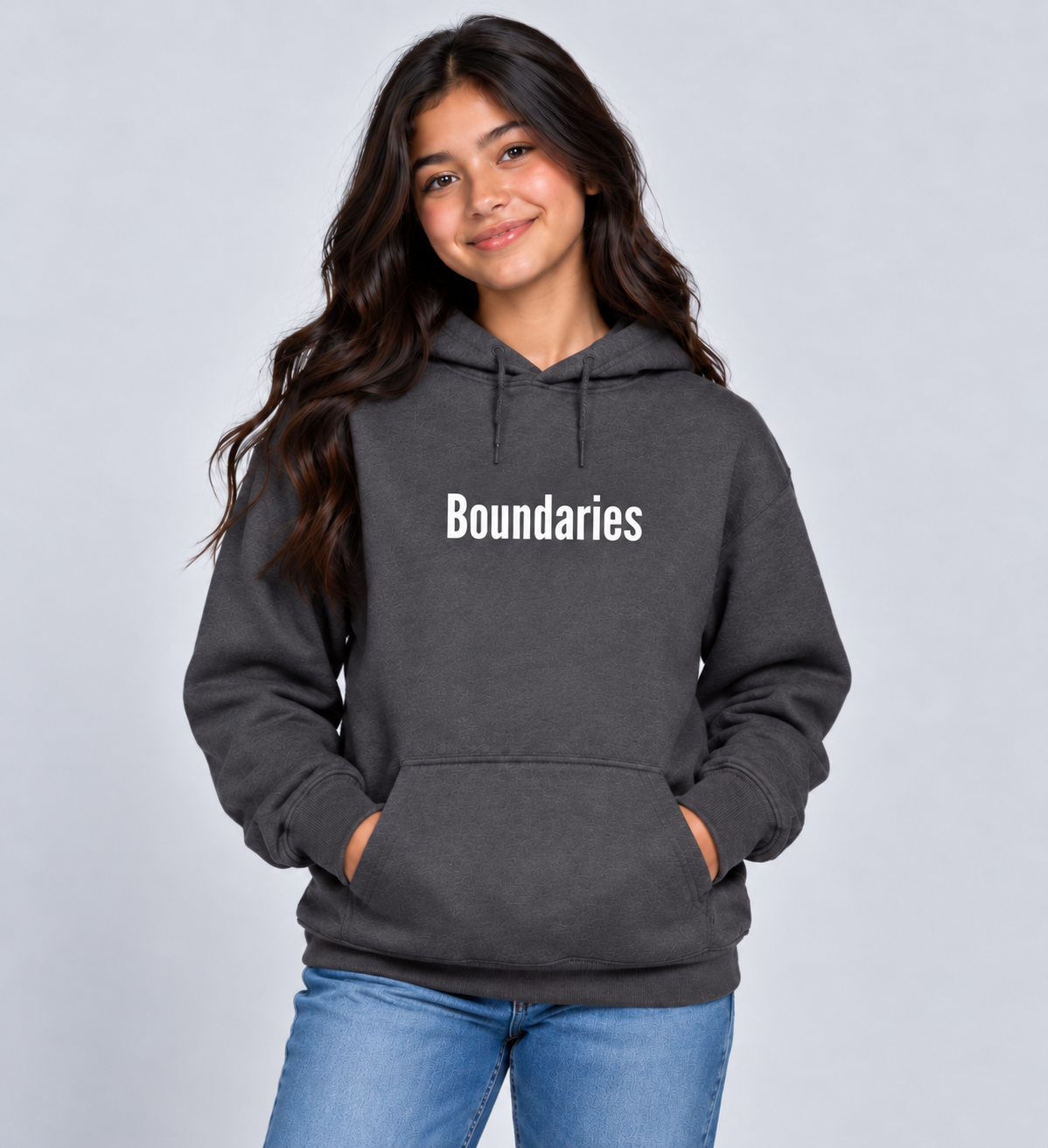 Boundaries Hoodie — Minimalist Self-Care Statement Sweatshirt